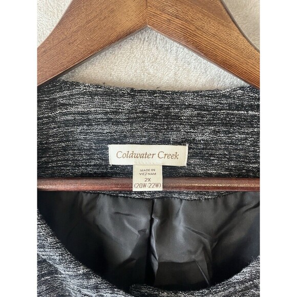 Coldwater Creek Blazer Women's 2X Wool Blend Button Up Charcoal Black Lined New - Picture 7 of 10